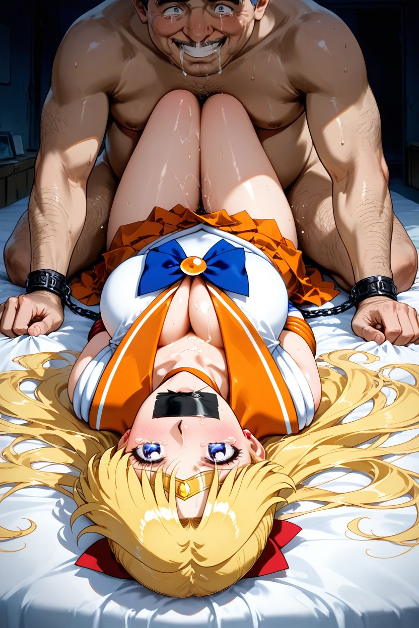 Happy Crying, In Dim Hut, Minako Aino Hentai AI Porn