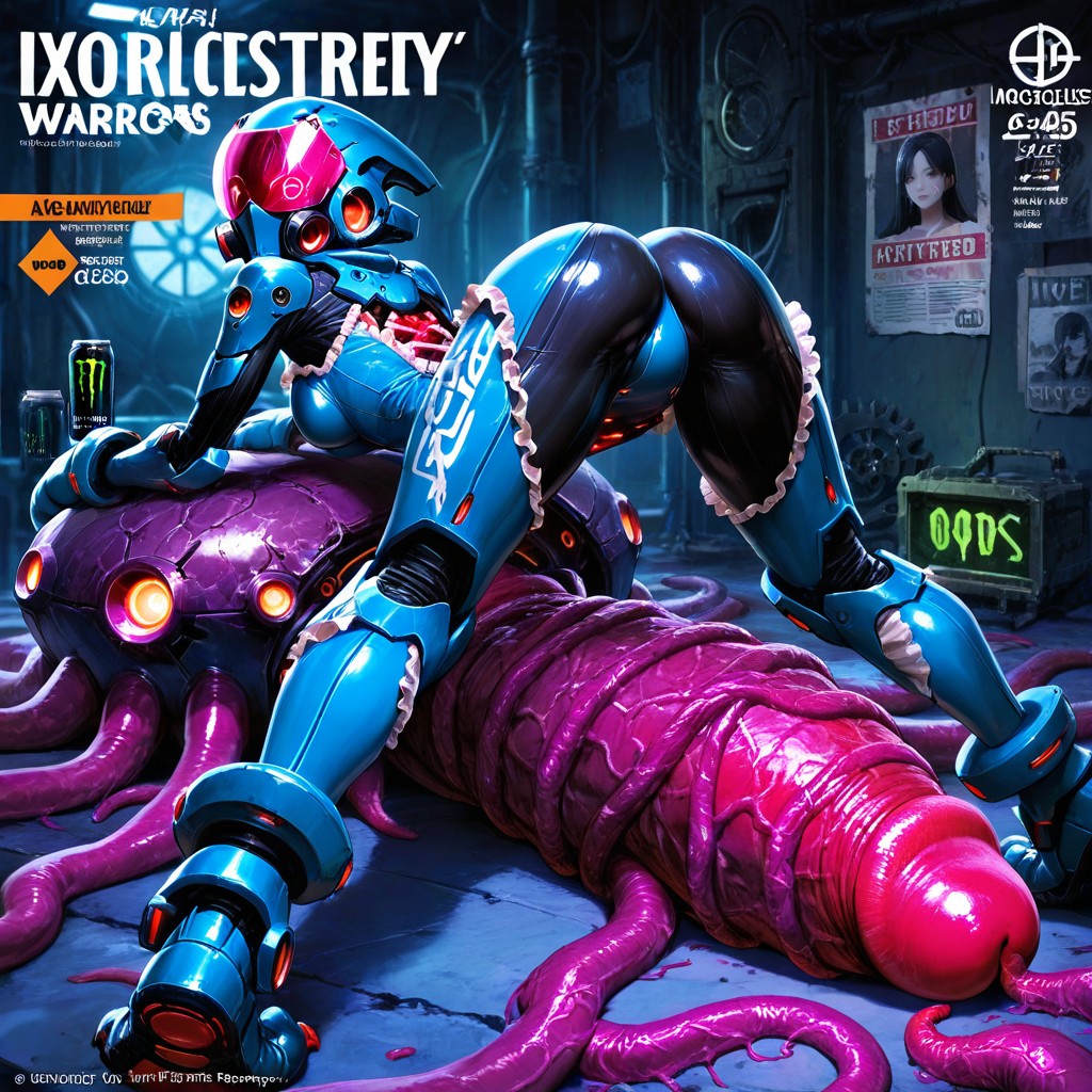 Suction Cups On Tentacles, Glowing X Marking, Infinity Clock Works Hentai AI Porn