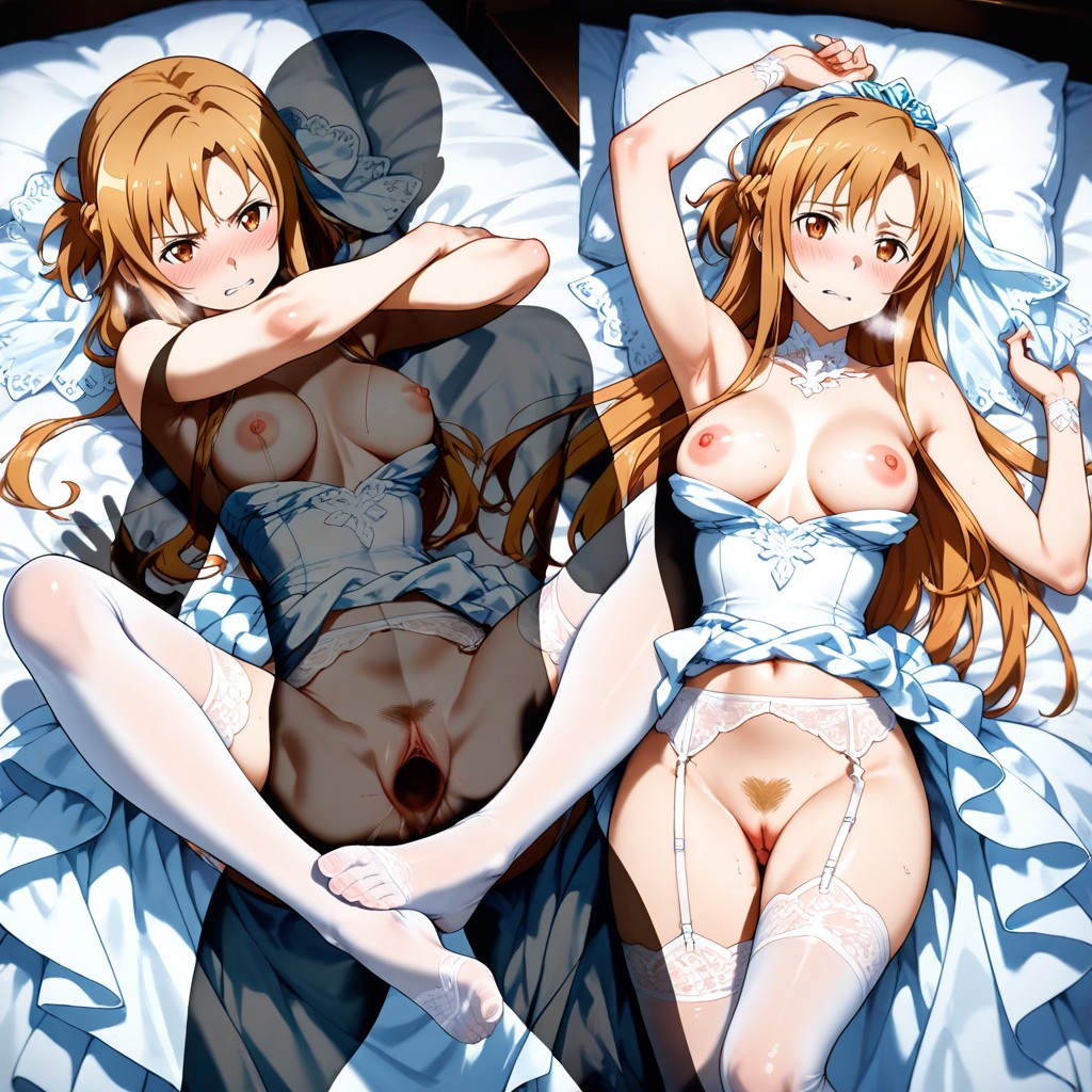 Wide Eye Open, Perky Breasts, Asuna From Sword Art Online Hentai IA