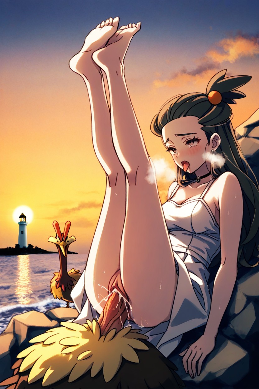 Tongue Hanging Out, Ahegao, Dodrio Mounting Her Hentai AI Porn