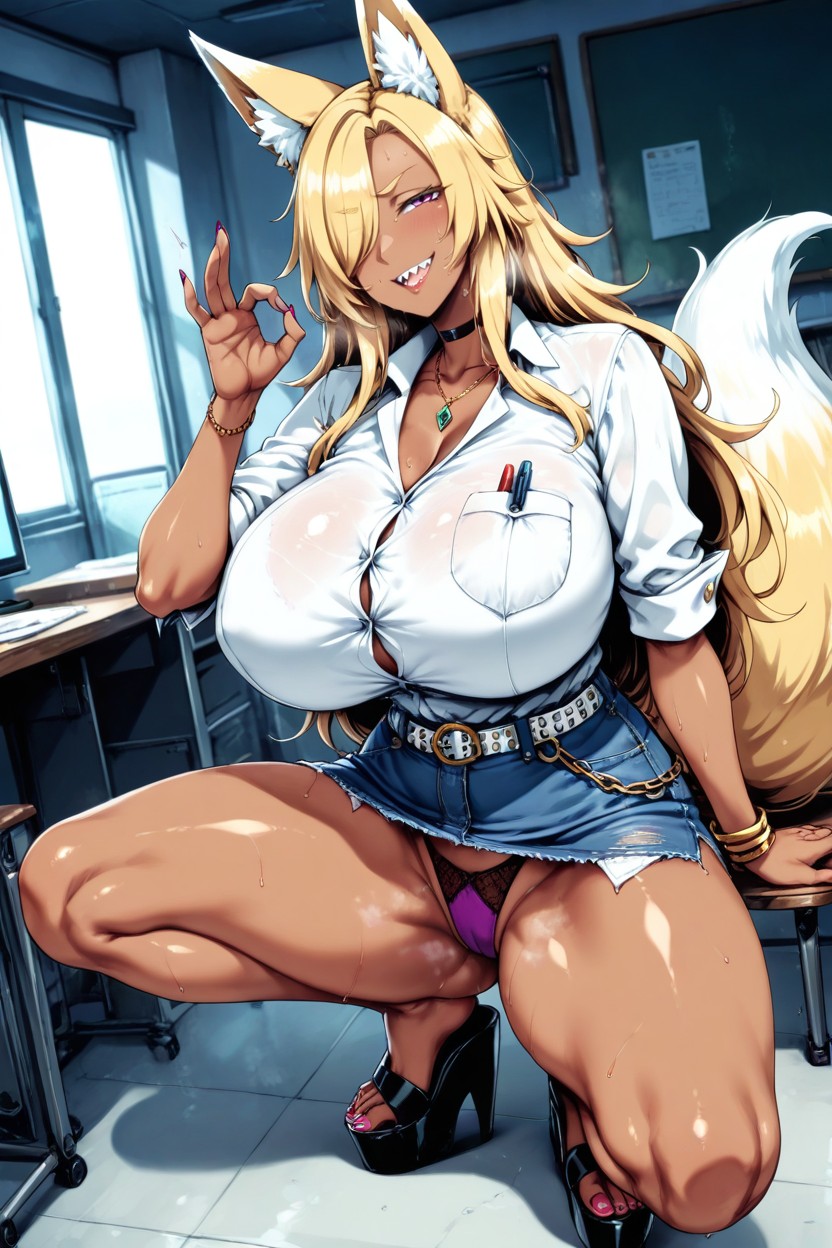 Regura Artstyle, Tight Shot, Hair Over One Eye Hentai AI Porn