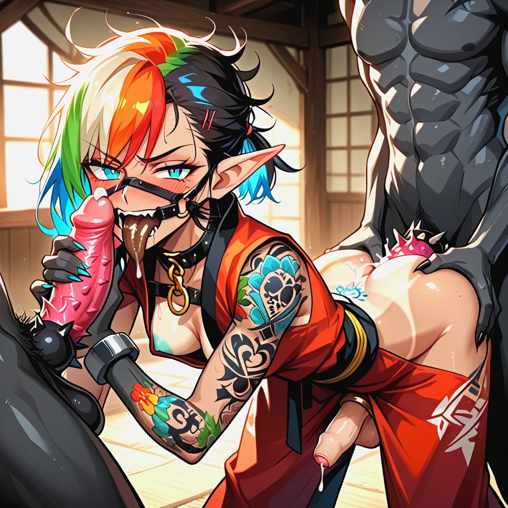 Tan Lines, Muzzle, Sharp Teeth Hentai AI Porn