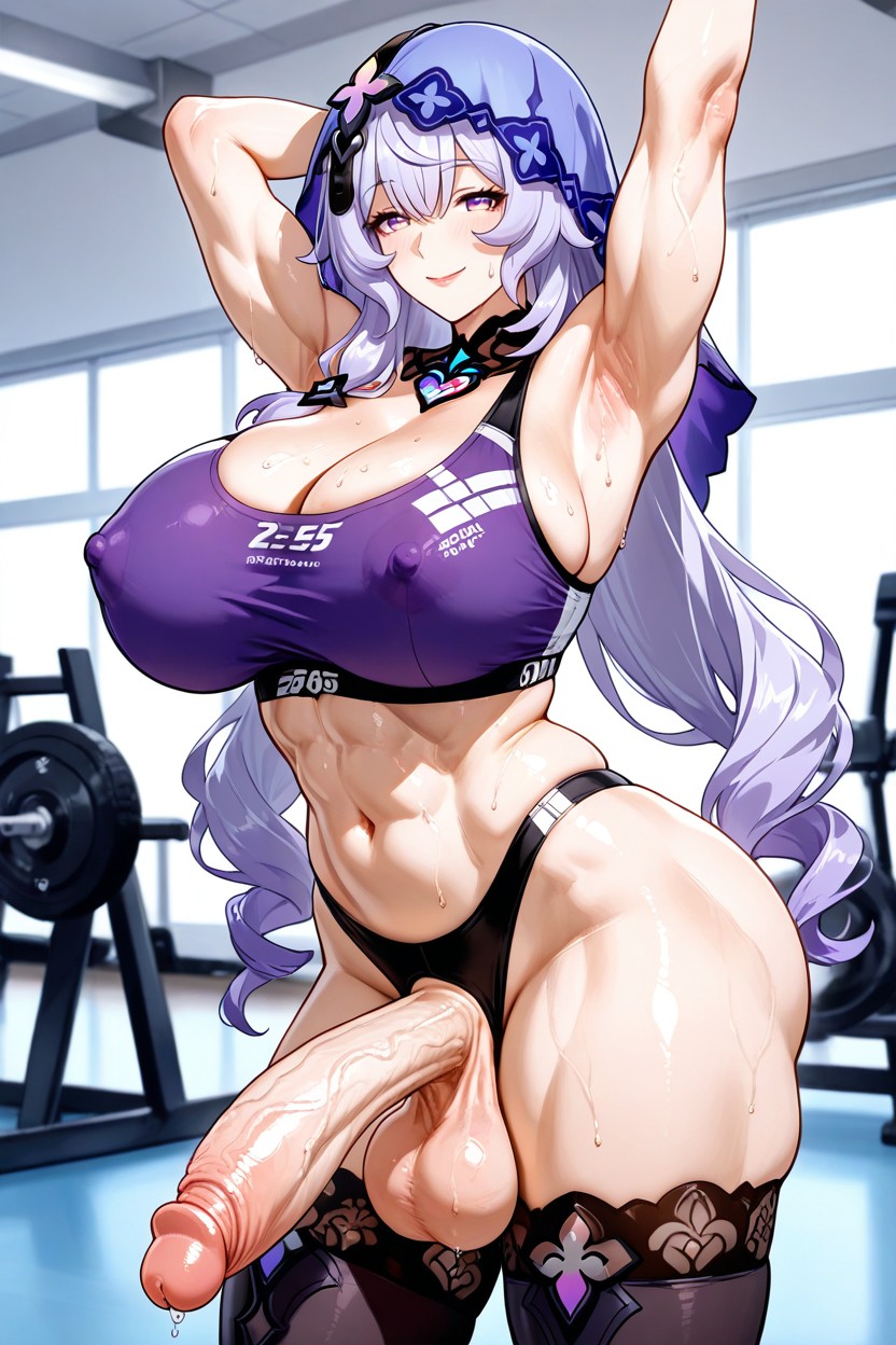 Erect Nipples, Upright Cock, Gimnasio Hentai IA