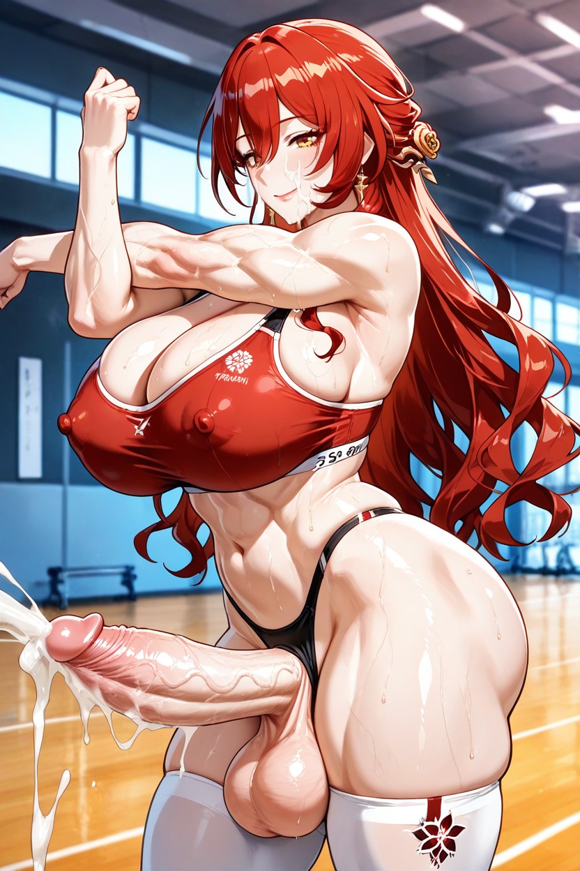 Explosive Cum, Súper Huge Balls, Bare Shoulders Hentai AI Porn