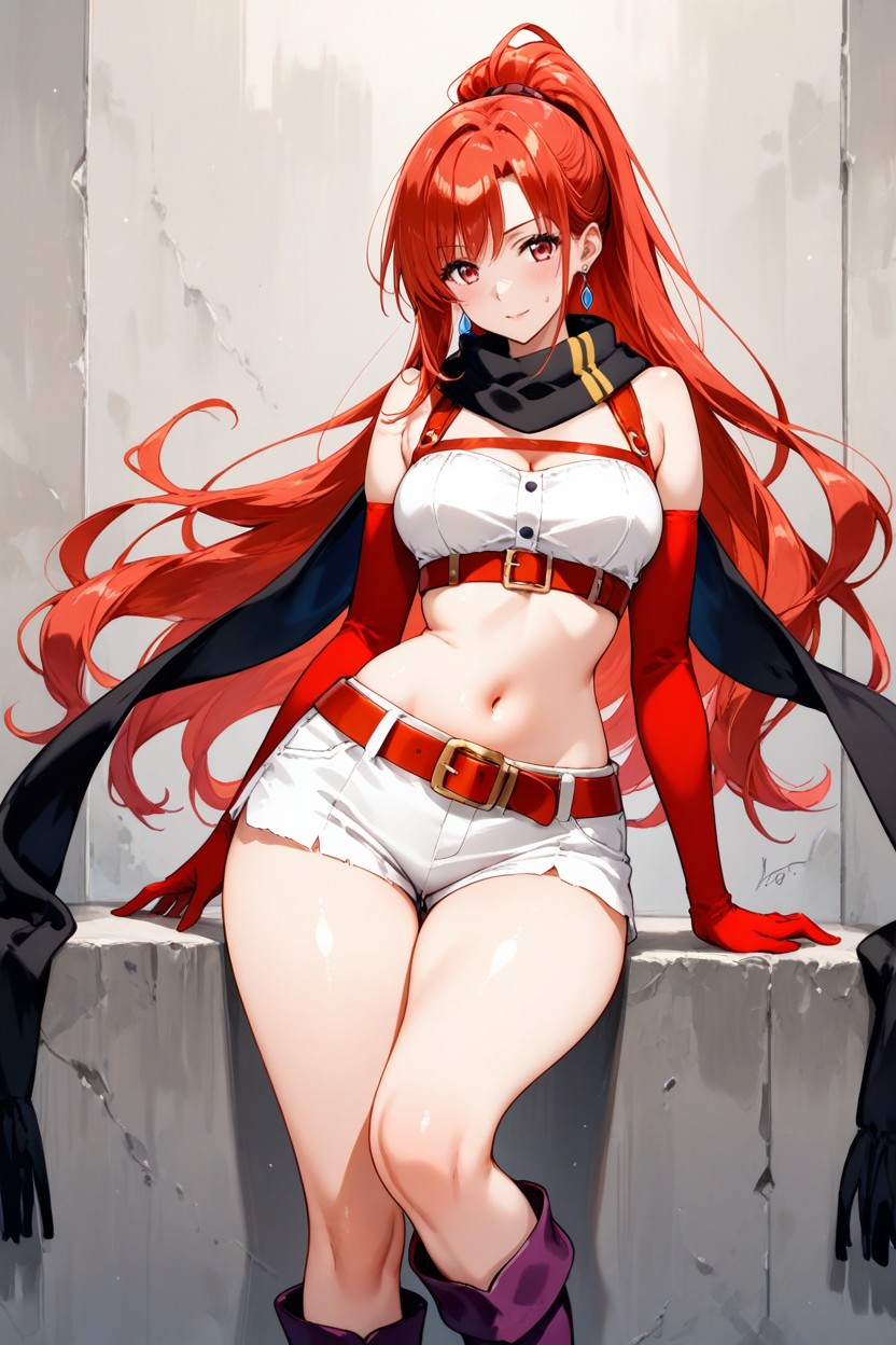 Soft Abdomen, 25+, Center Chest Gap Hentai AI Porn