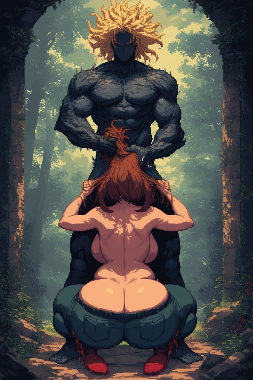 Sexy Hair, Focus On Hair, Man Clutching Hair Hentai AI Porn