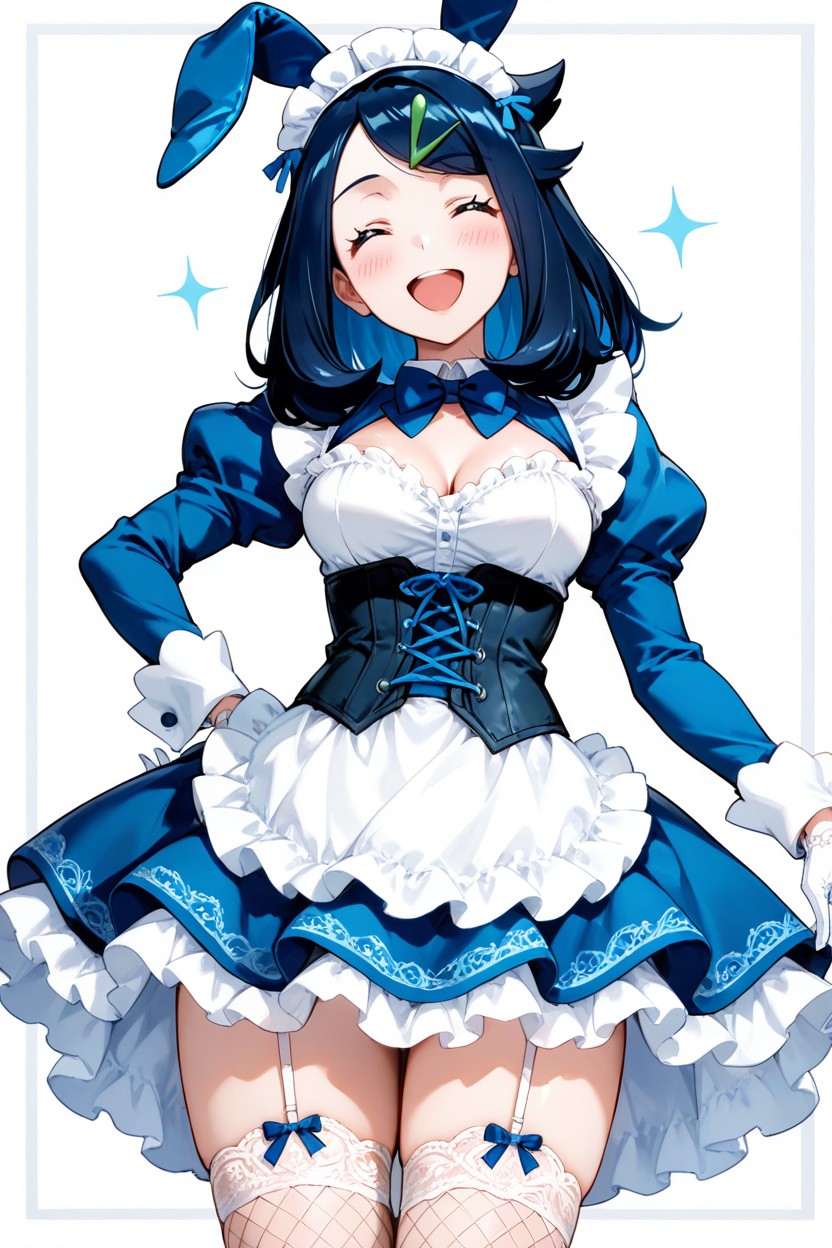 Girl, Skinny, White Border Hentai AI Porn