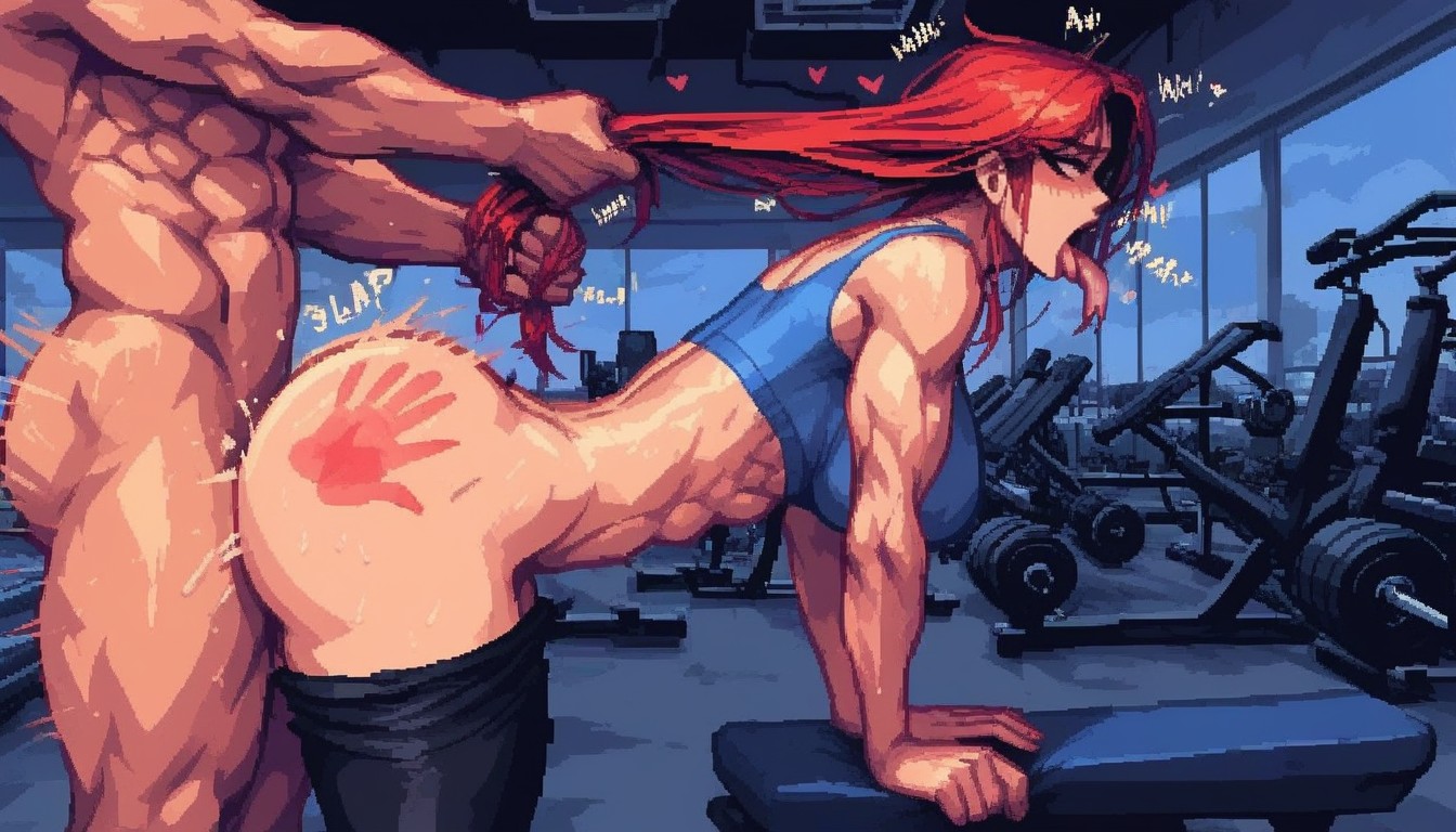 Gym, Hair Ribbon, Thick Ass Hentai AI Porn