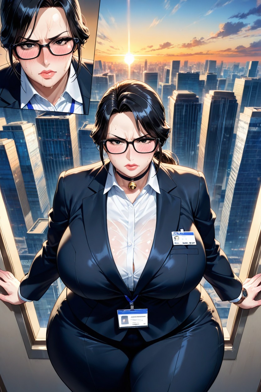 Close Up, Front View, Plump Large Lips Hentai AI Porn