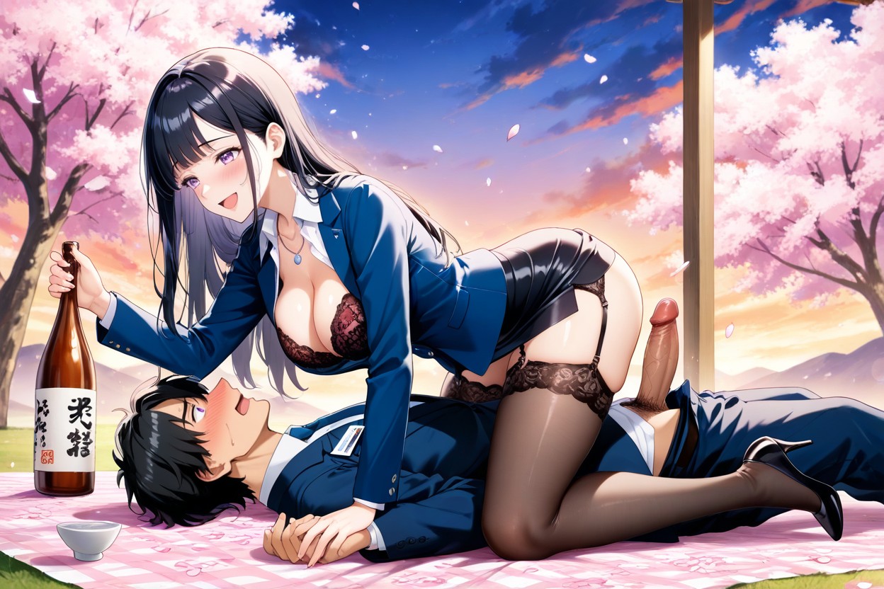 Medium Ass, Black High Heels, Man Messed Up Clothes Hentai AI Porn