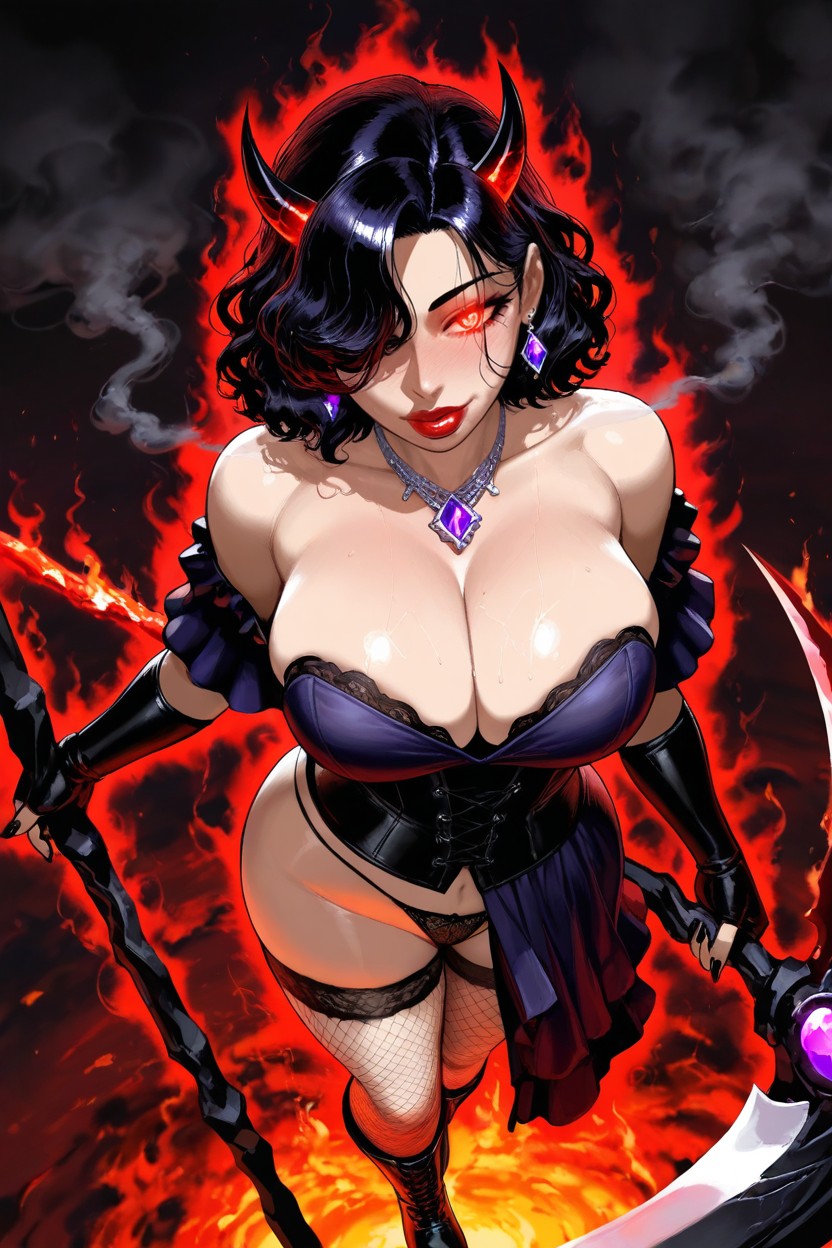 Big Breasts, Sensual, Black Thong Hentai AI Porn