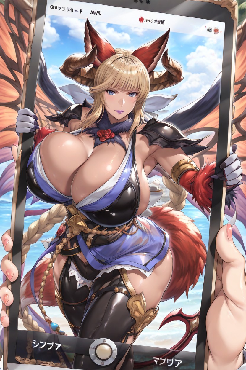 Lipstick, Fluffy Dark Red Fur On Neck, Shield Hentai AI Porn