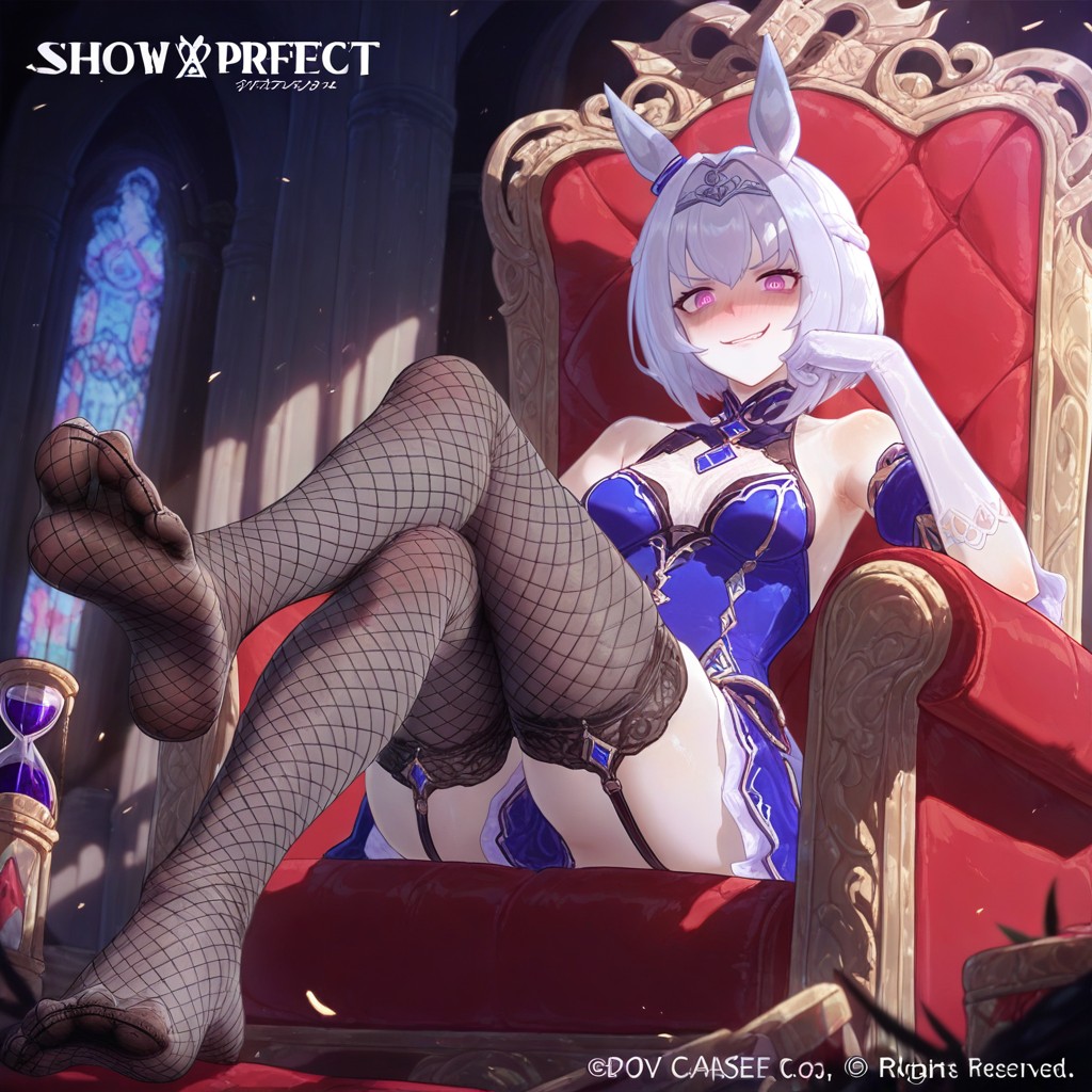 Sheer See Through Shiny Fishnet Stockings, Close Up, Feet Focus Hentai AI Porn