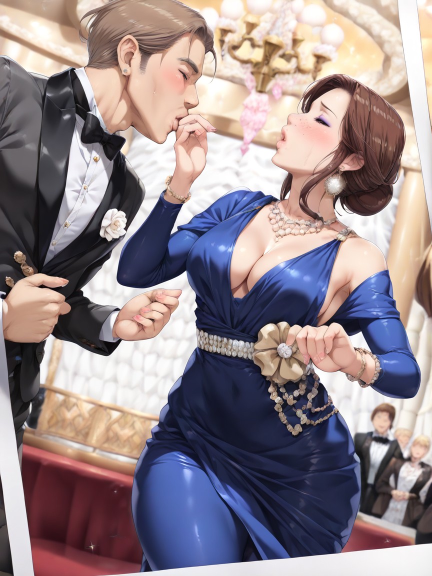 Form Fitting Clothes, Earrings, Freckles Hentai AI Porn