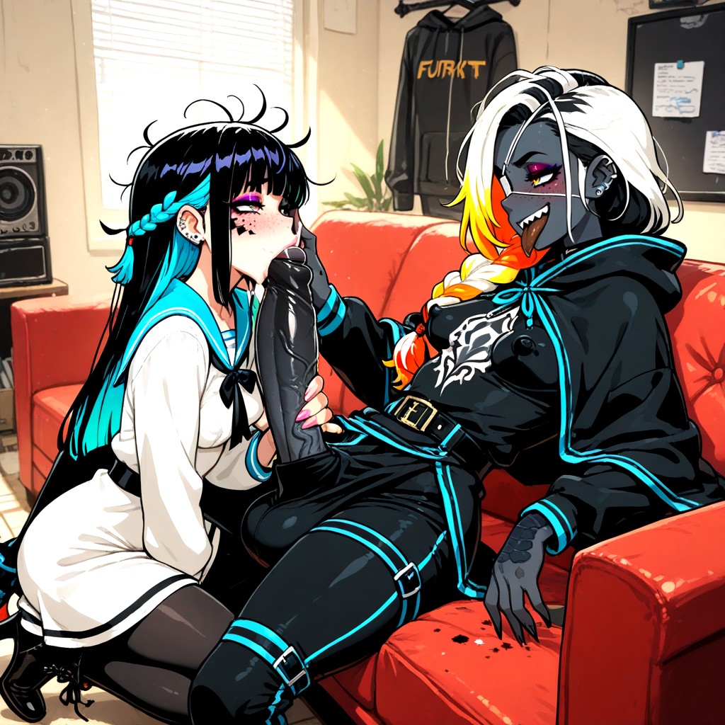 Hugging, Messy Apartment, Stereo Hentai AI Porn