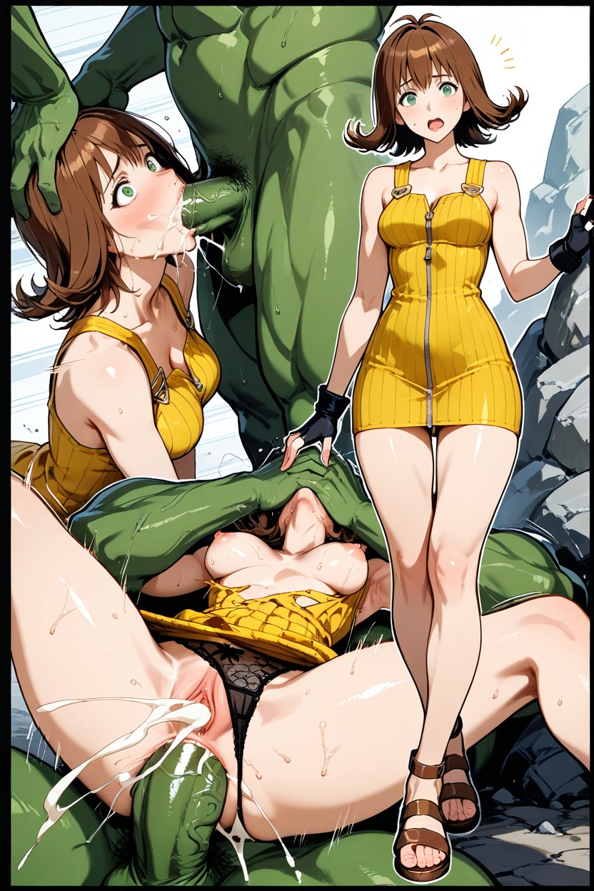 Semi-realist Style, Medium Ass, Anal Hentai AI Porn