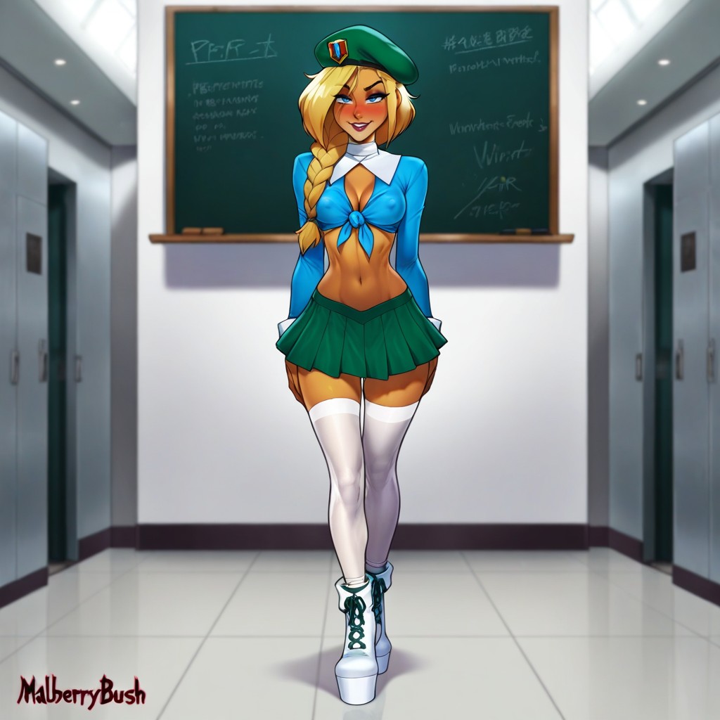 Standing, Classroom, Visible Ribs Hentai AI Porn