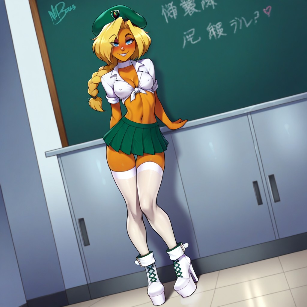 Pechos Pequeños, Disney, White Collar Shirt Tied In Knot Hentai IA