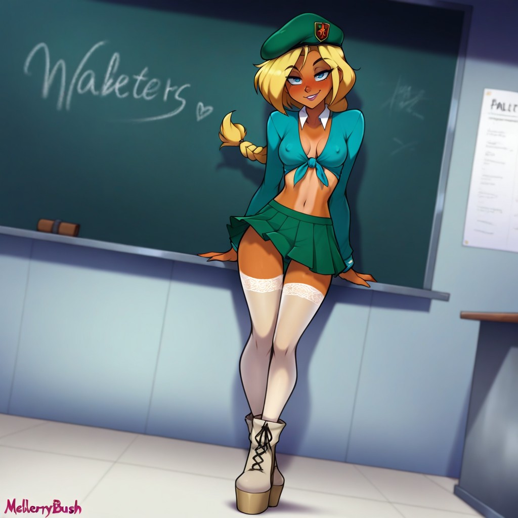 Tan Platform Ankle Boots, High Heel Ankle Boots, Full Body Hentai AI Porn