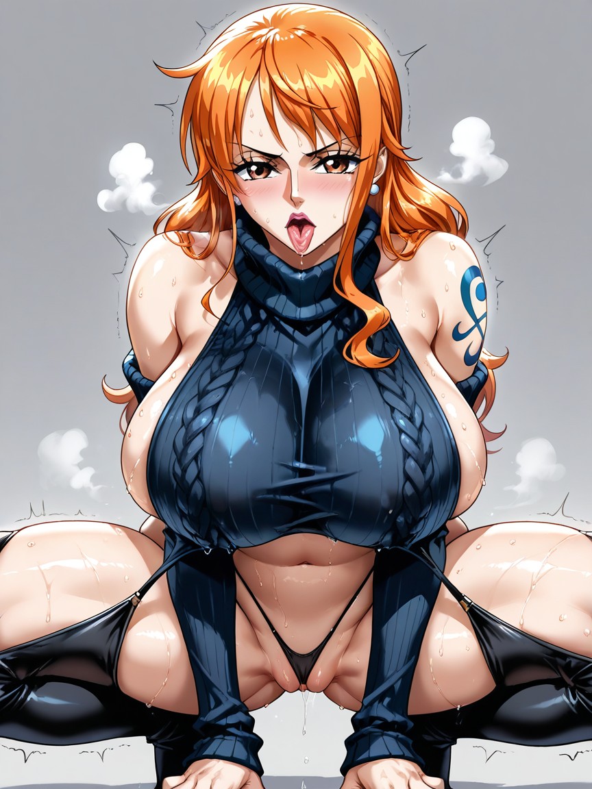 High Resolution, 25+, Black Thong Hentai AI Porn