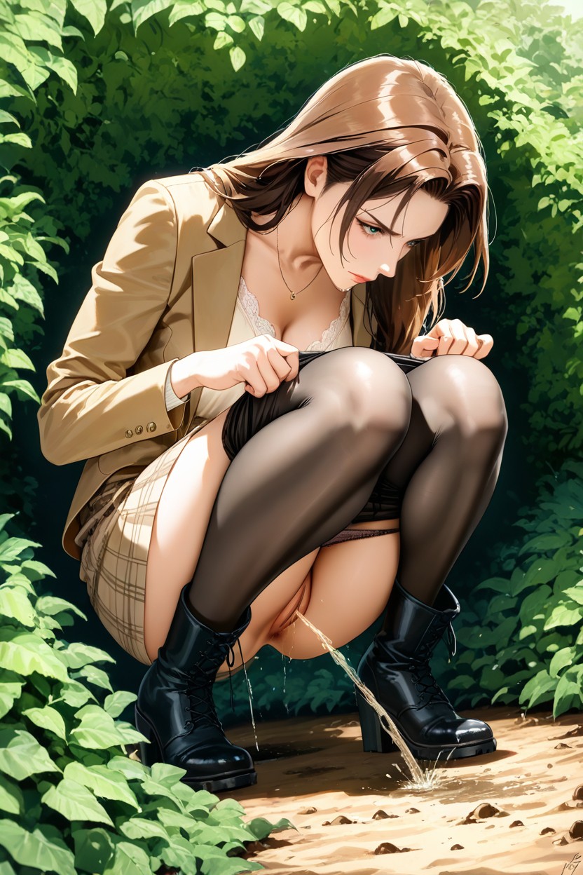 Cute, Brown Long Hair, 25+ Hentai AI Porn