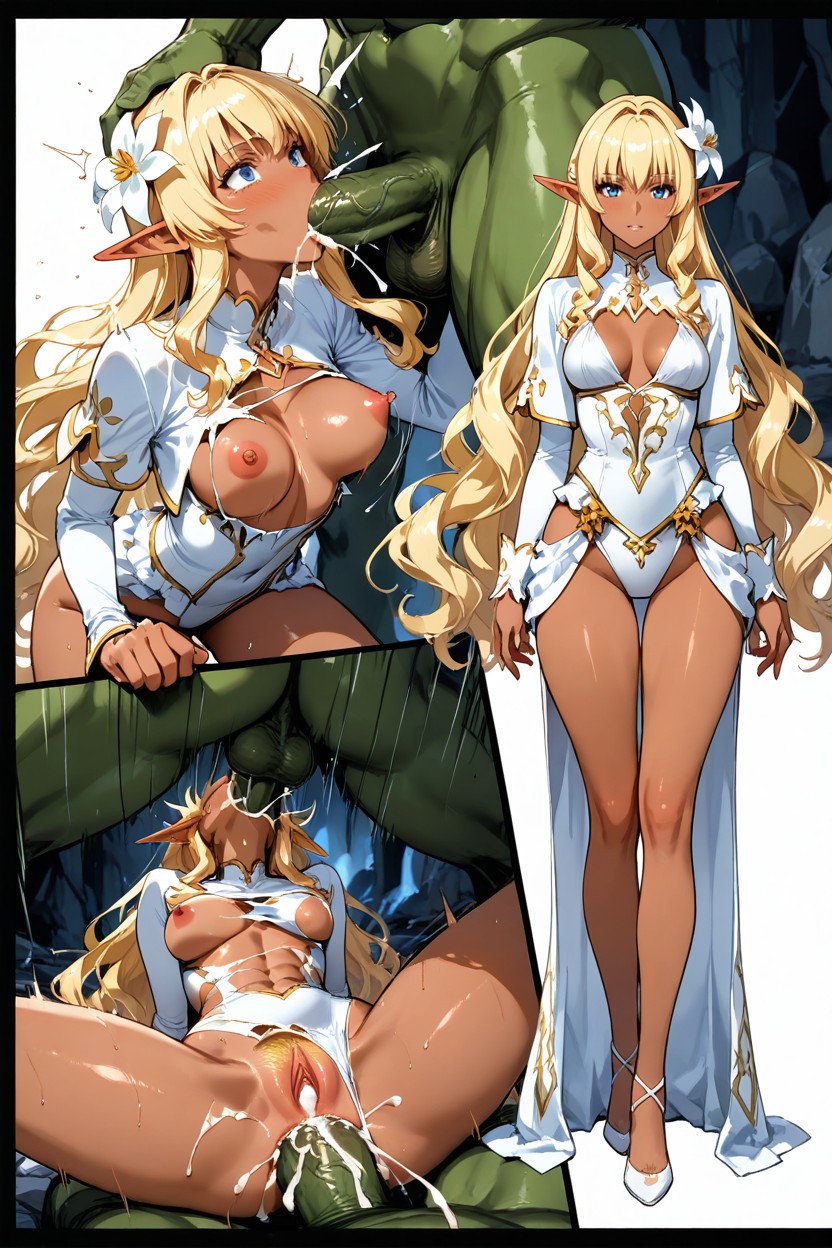 Deepthroat, Blue Eyes, Gigantic Hentai AI Porn