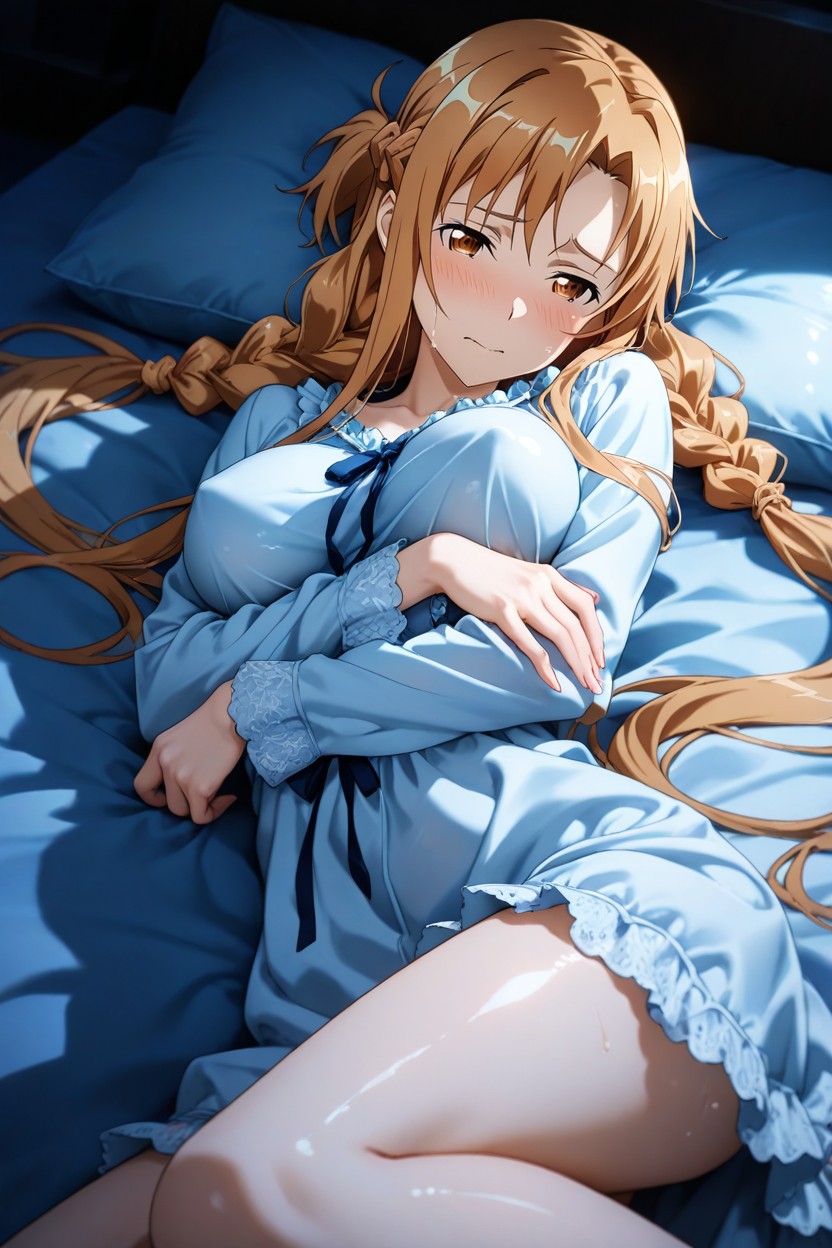 Medium Waist, Shy Pose, Visible Breasts Hentai AI Porn