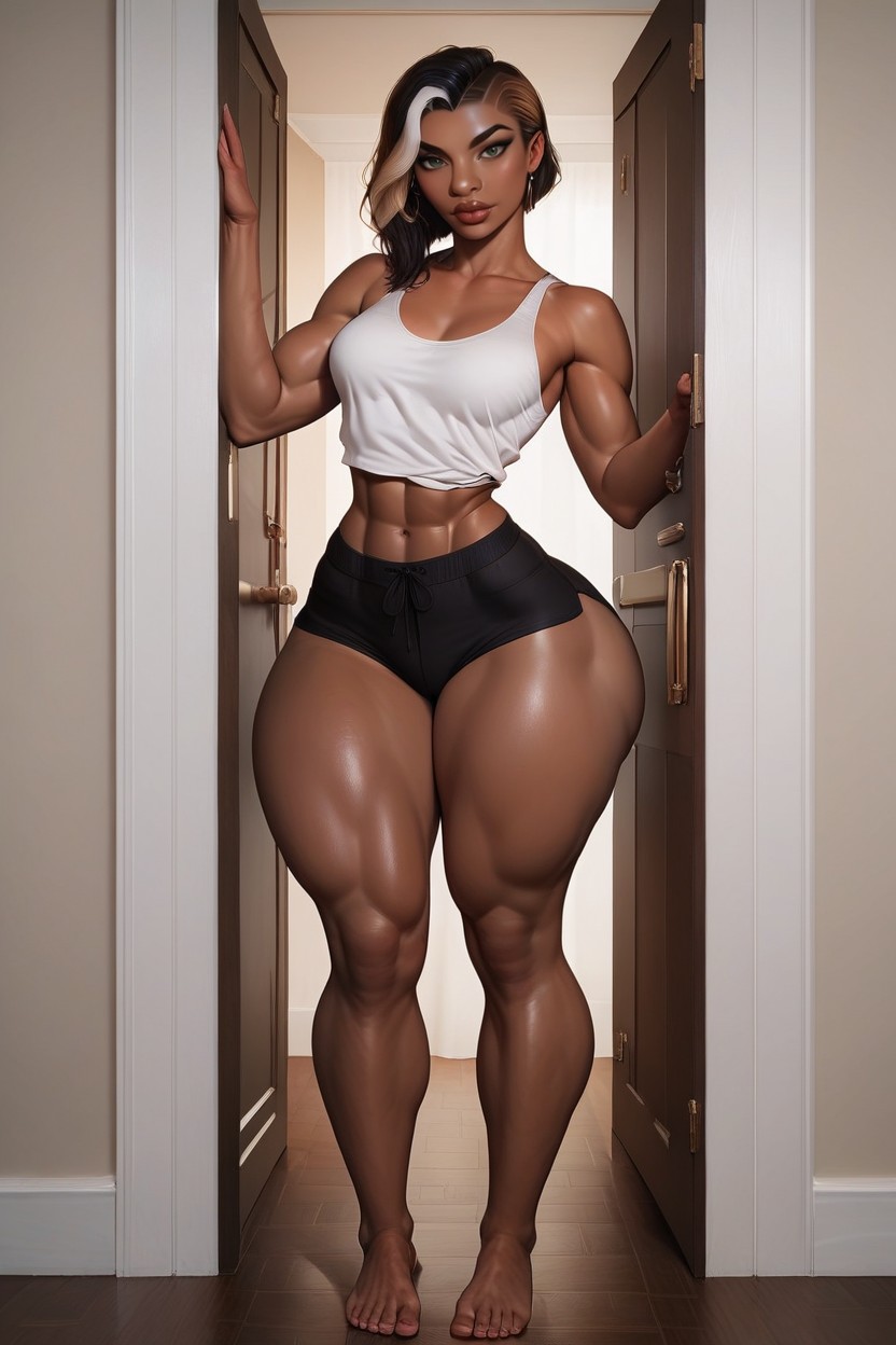 Pechos Pequeños, Hourglass Body, Pijamas Hentai IA
