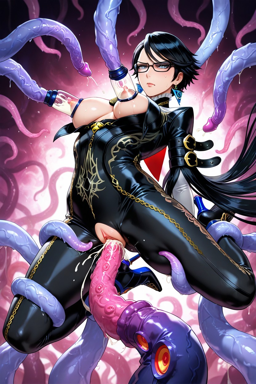 Tentacle Penetration In Pussy, Tentacles Grab The Thigh, Long White Gloves Hentai AI Porn