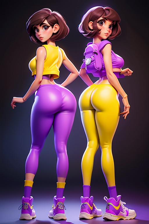 Exposed Ass, Tang Skin, Perky Breast Hentai IA