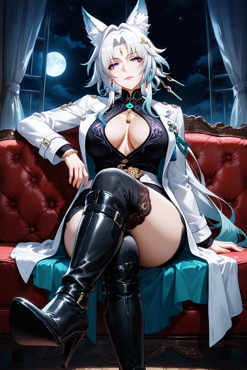 Hot Pants, Medium Breast, Femdom Hentai AI Porn