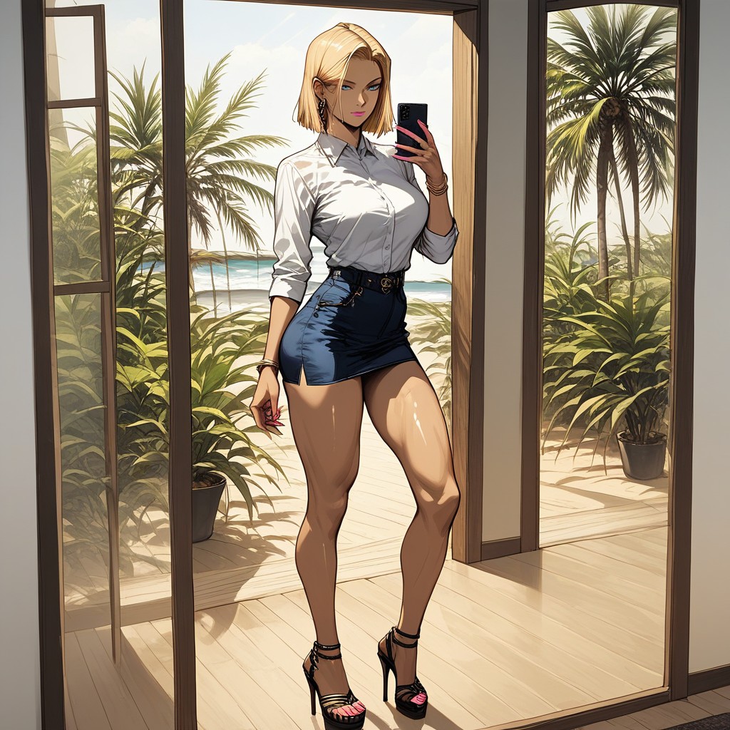Sunny, Detailed Face, Sunlight Coming Through Window Hentai AI Porn