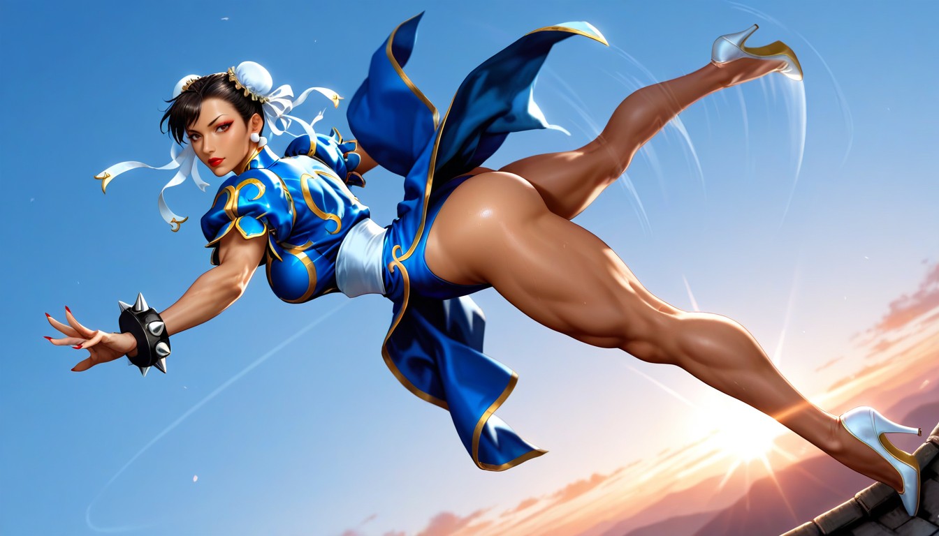 Bare Legs, Detailed Thighs, Hora Azul Hentai IA