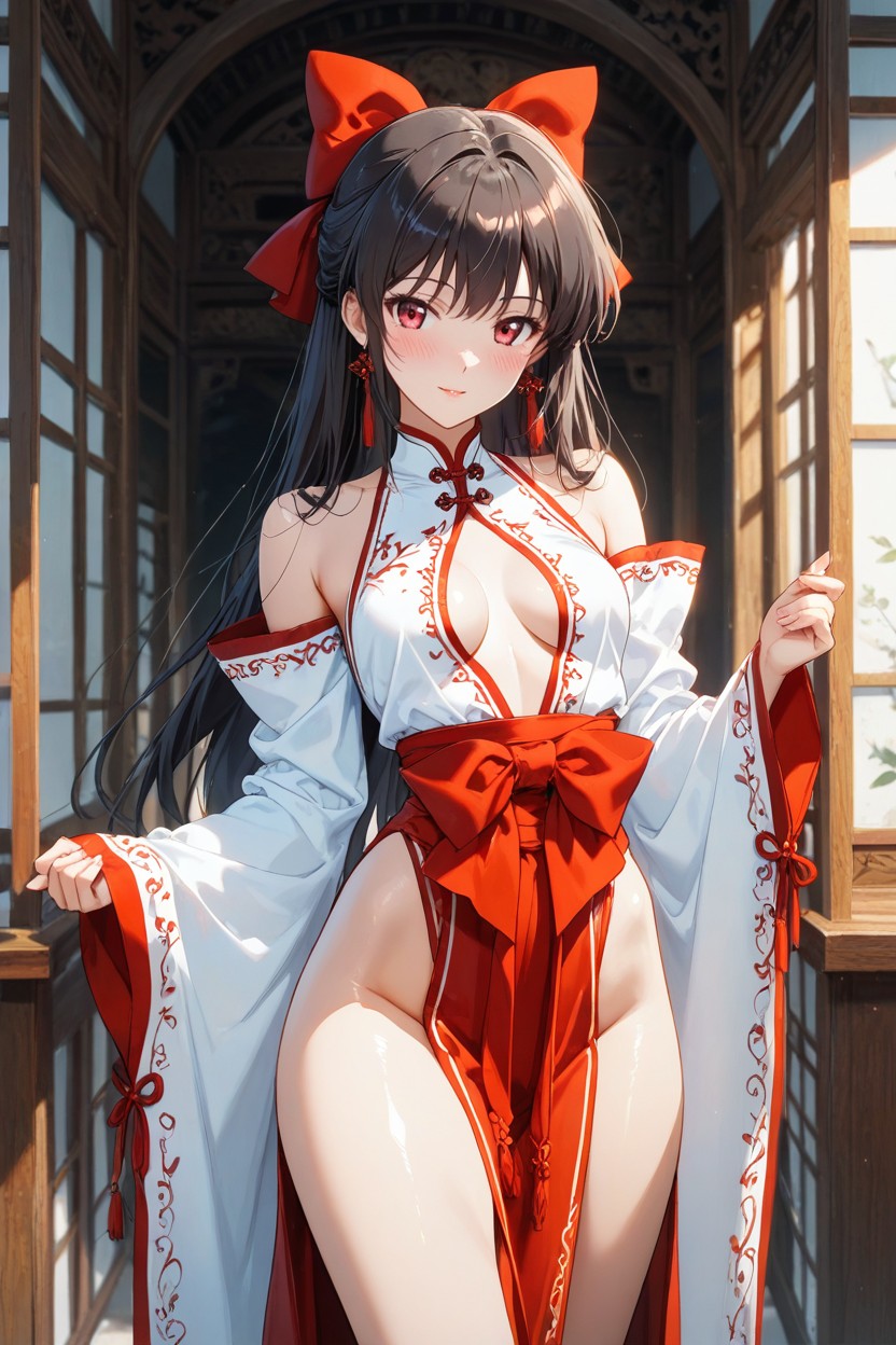 18+, Halter-style Top With Deep Front Cutout, Long Legs Hentai AI Porn