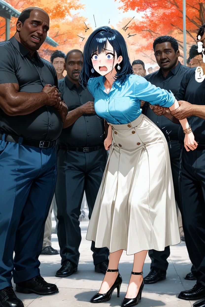 Black Hair, Black High Heels, Ultra-detailed Hentai AI Porn