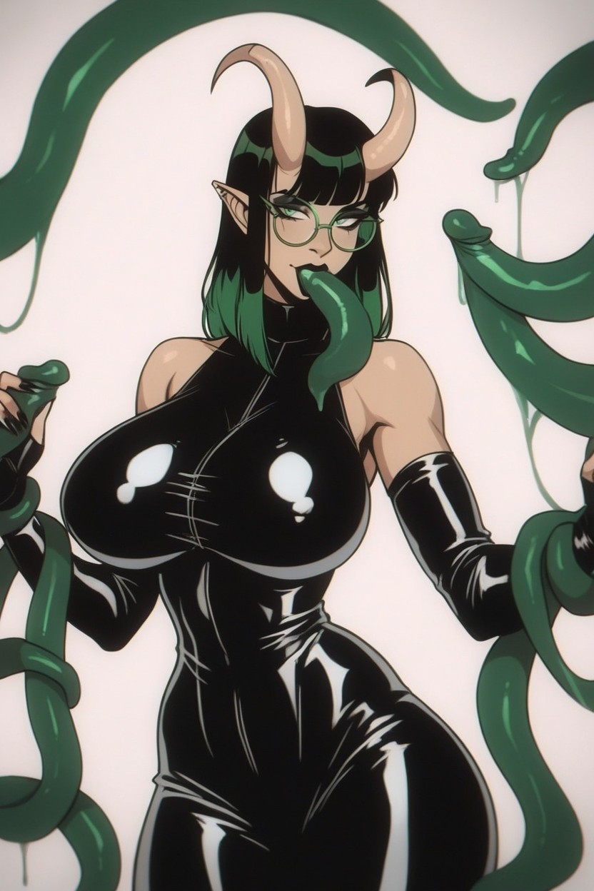 Plano Mediot, Green Eyes, Nech Grab By Tentacle Hentai IA