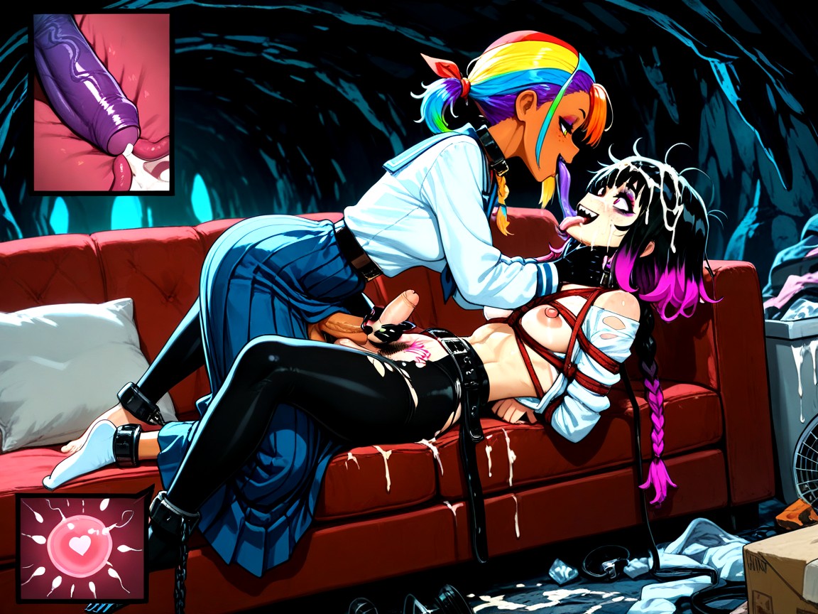 Bandana, Very Close, Cum On Face Hentai AI Porn