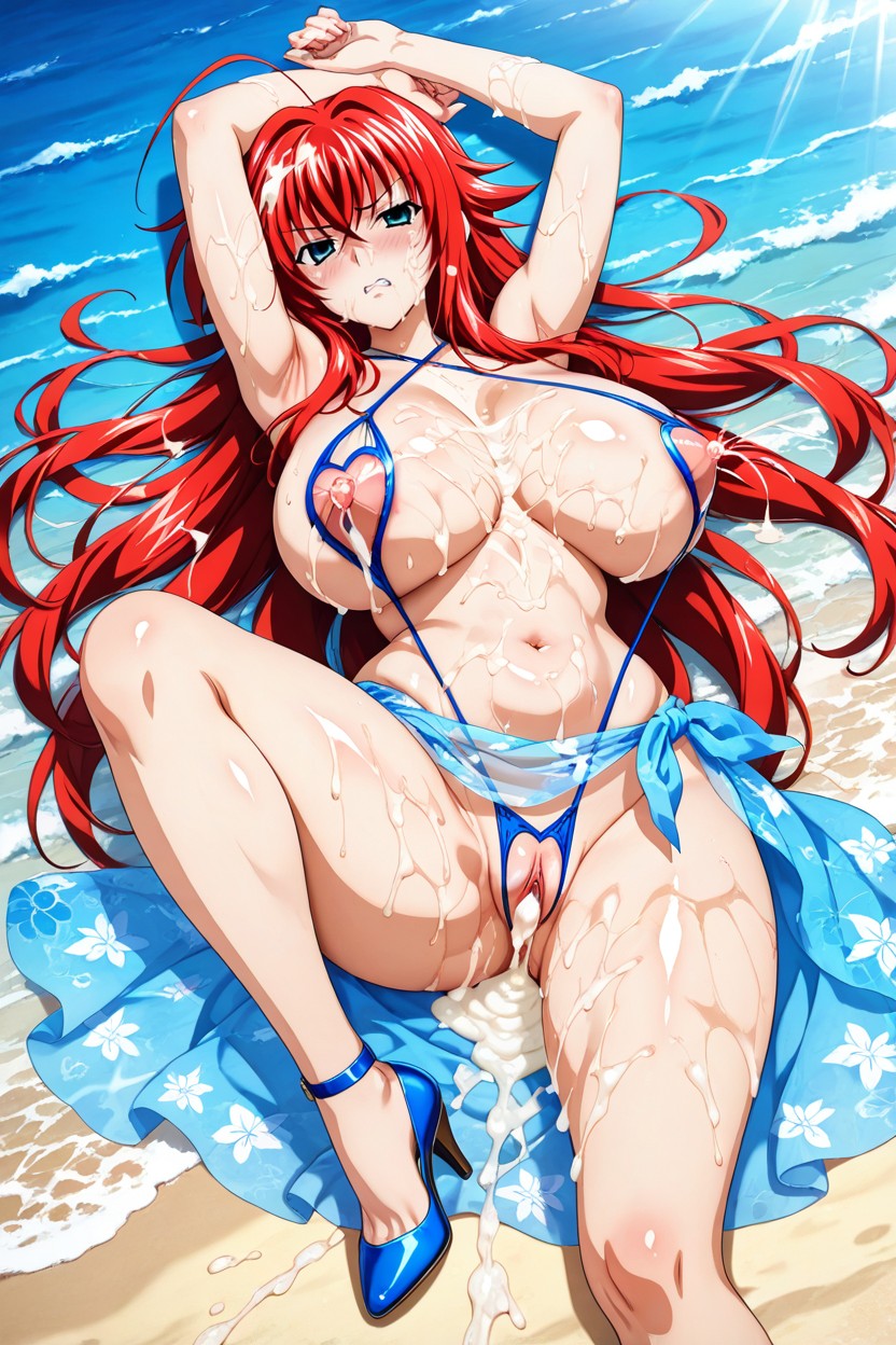 Large Ass, See-through Sarong, Exhausted Hentai AI Porn