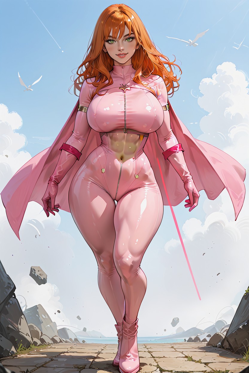 Ginger, Unitard, Superhero Costume Hentai AI Porn