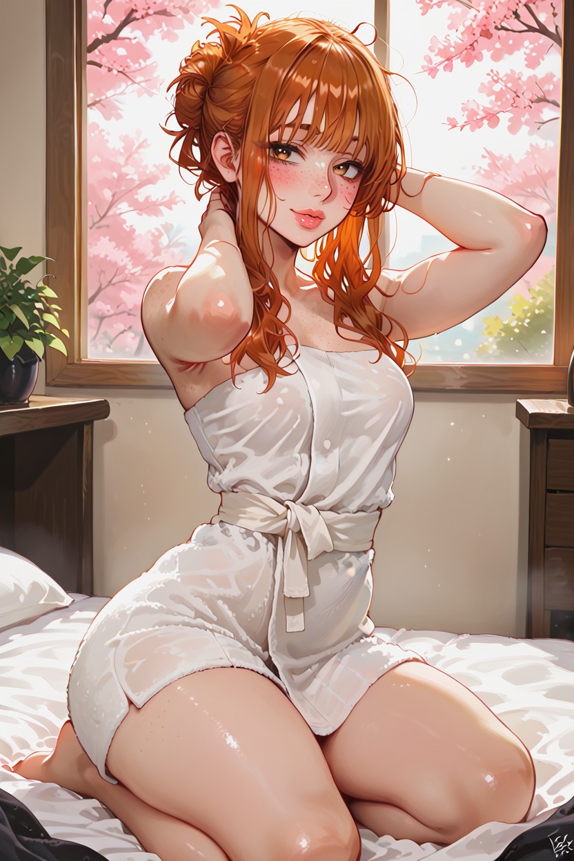Blushing, Detailed, Bubble Butt Hentai AI Porn