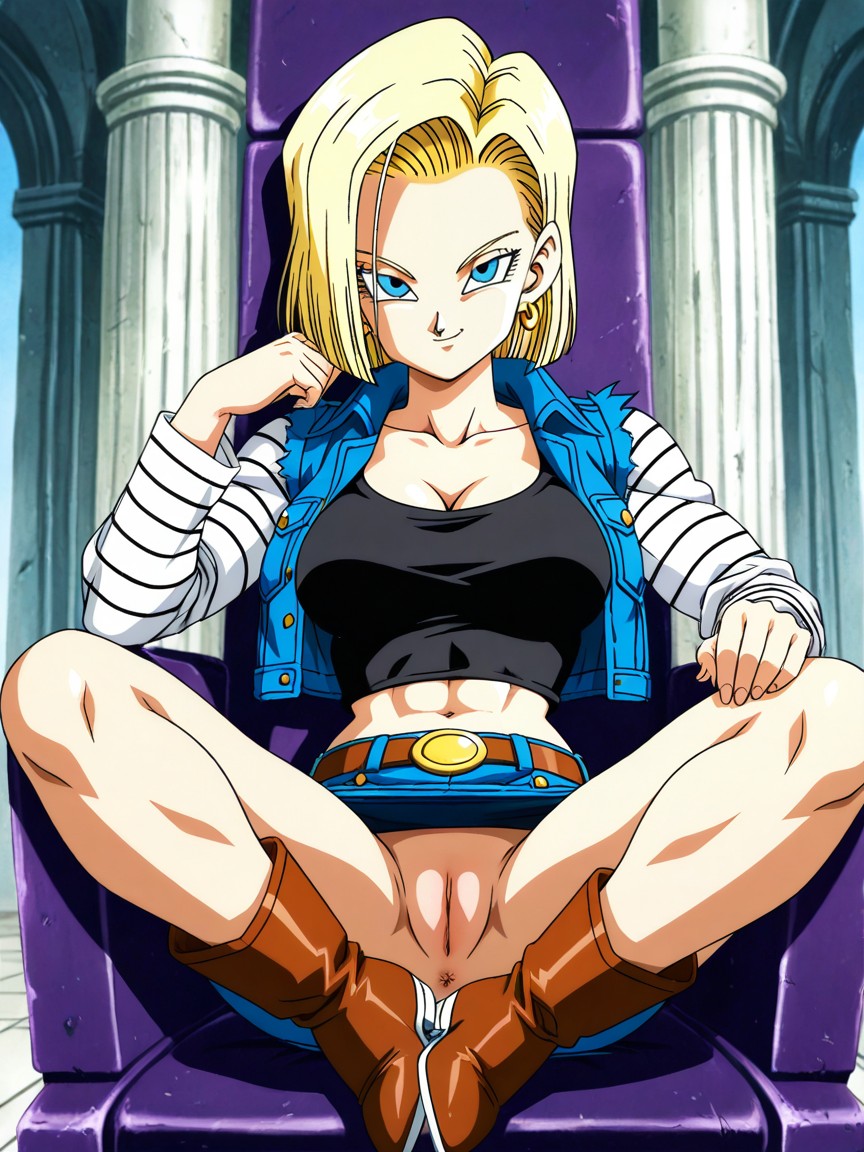 Anus, Blonde Hair, Open Jacket Hentai AI Porn