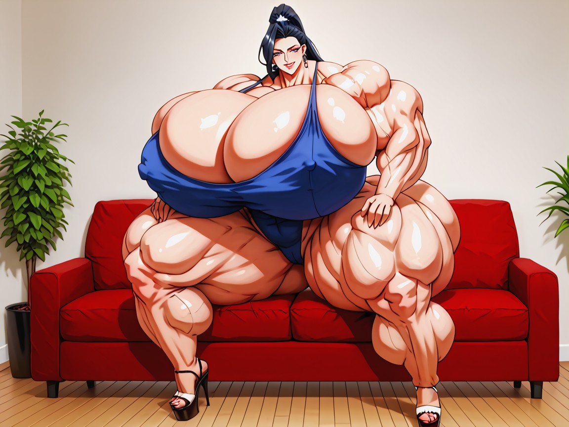 30+, Seductive Face, Muscle Woman Hentai AI Porn