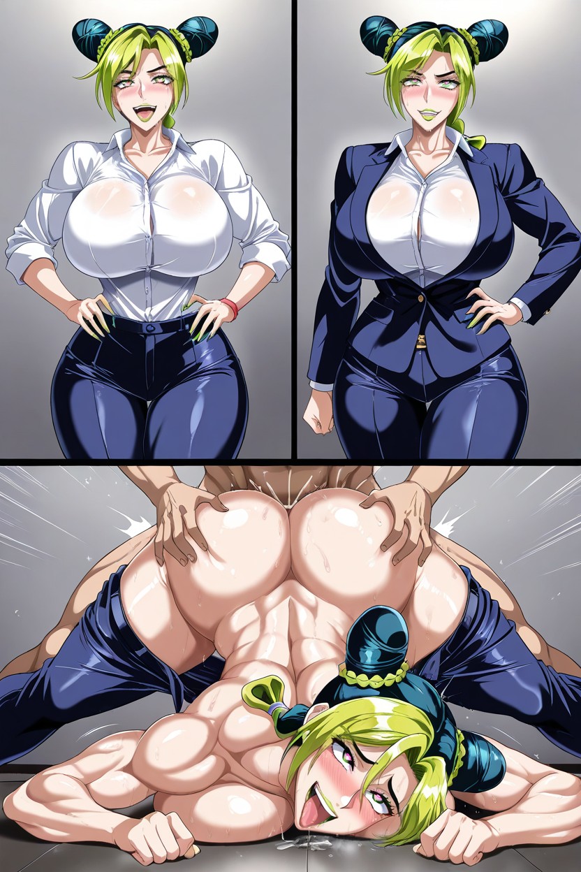 High Resolution, Body Is Covered In Sweat, Lime Eyes Hentai AI Porn