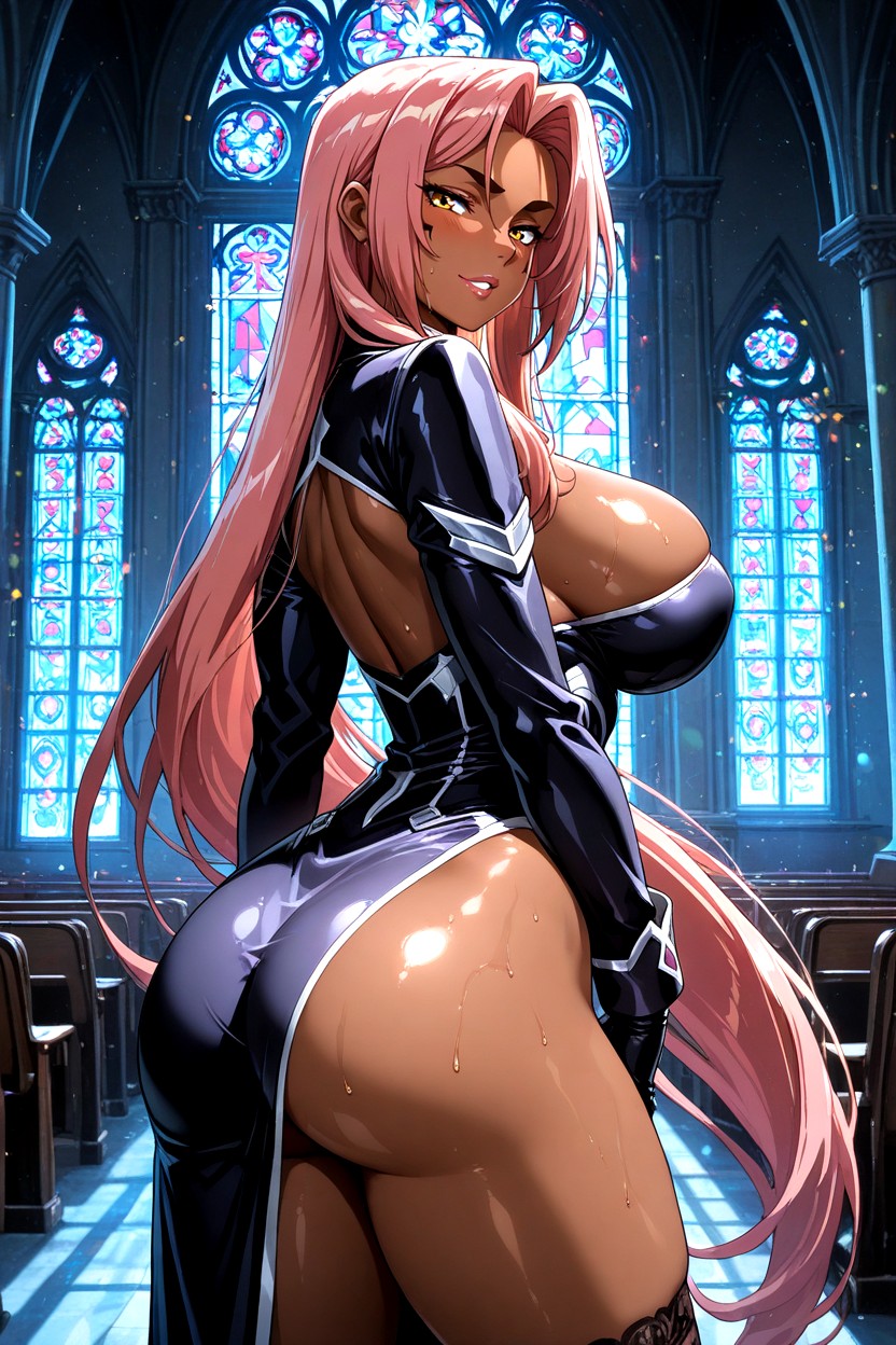 Almost Nude, Large Ass, Looking At Viewer Hentai AI Porn