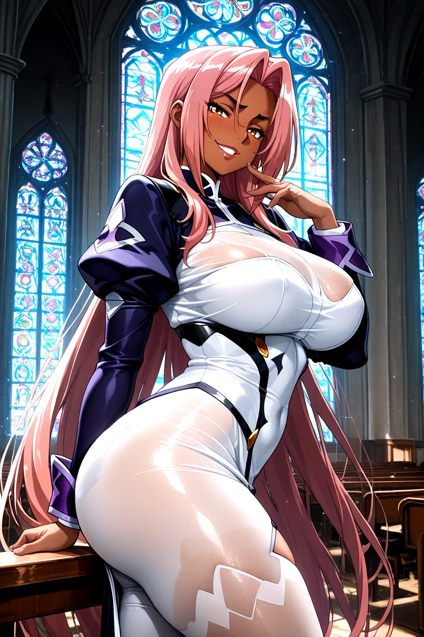 Yellow Eyes, Hourglass Figure, Thick Thighs Hentai AI Porn