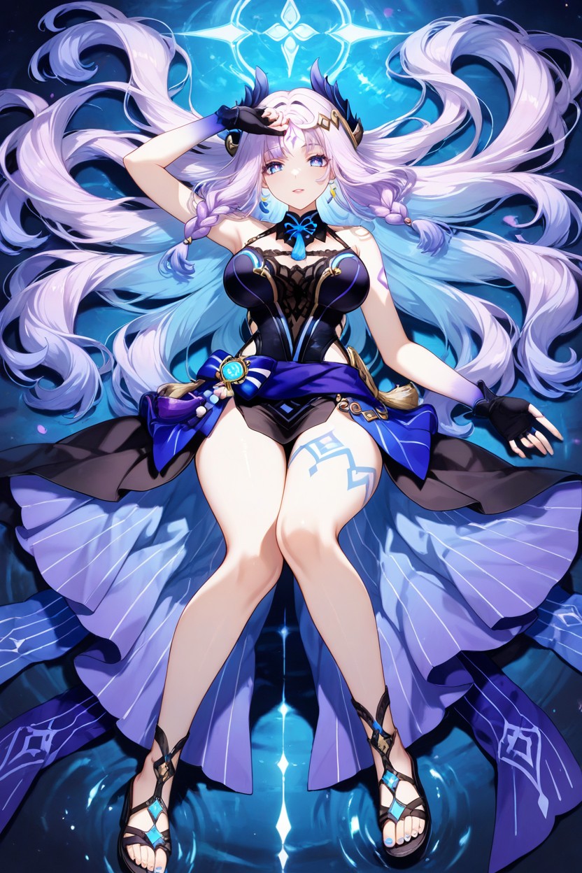And A Dramatic Split Revealing A Leg Tattoo, Her Hair Features Long, 25+ Hentai AI Porn