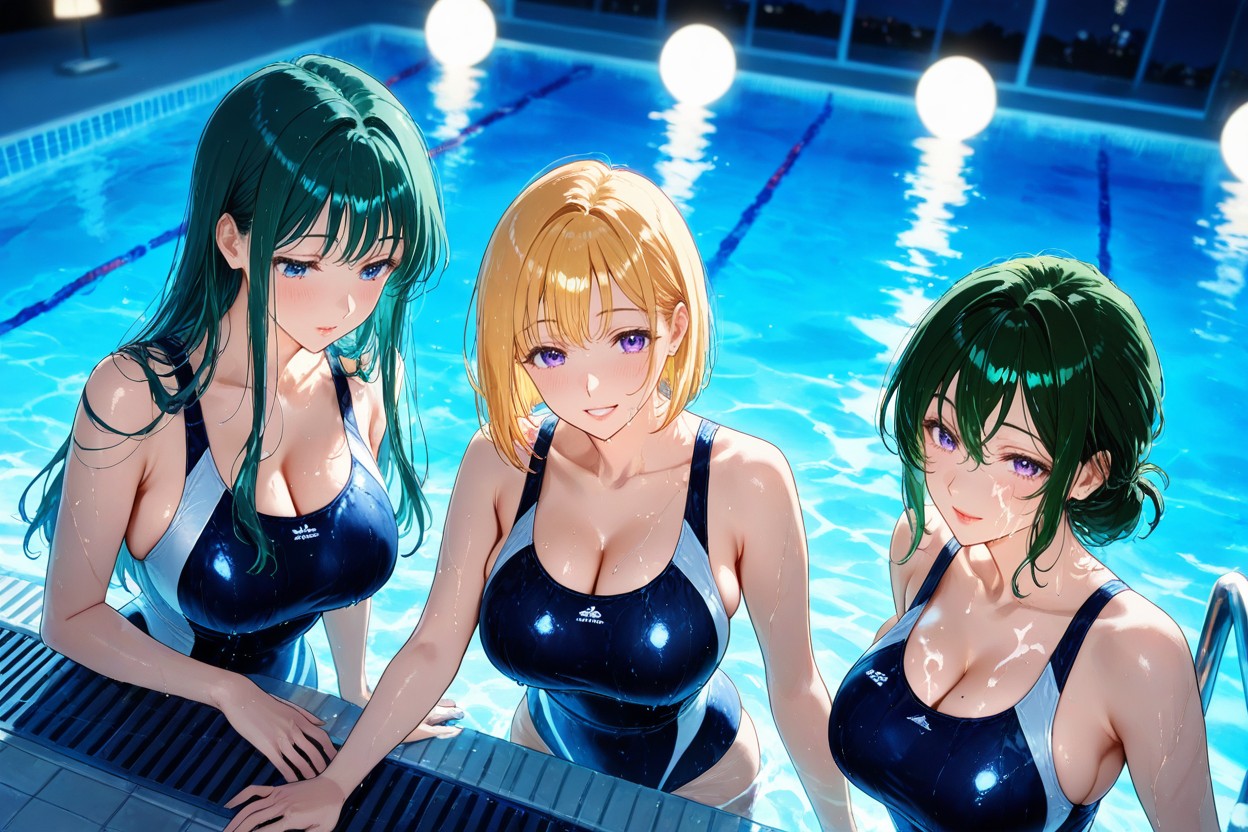 25+, Three Women, Large Breast Hentai AI Porn