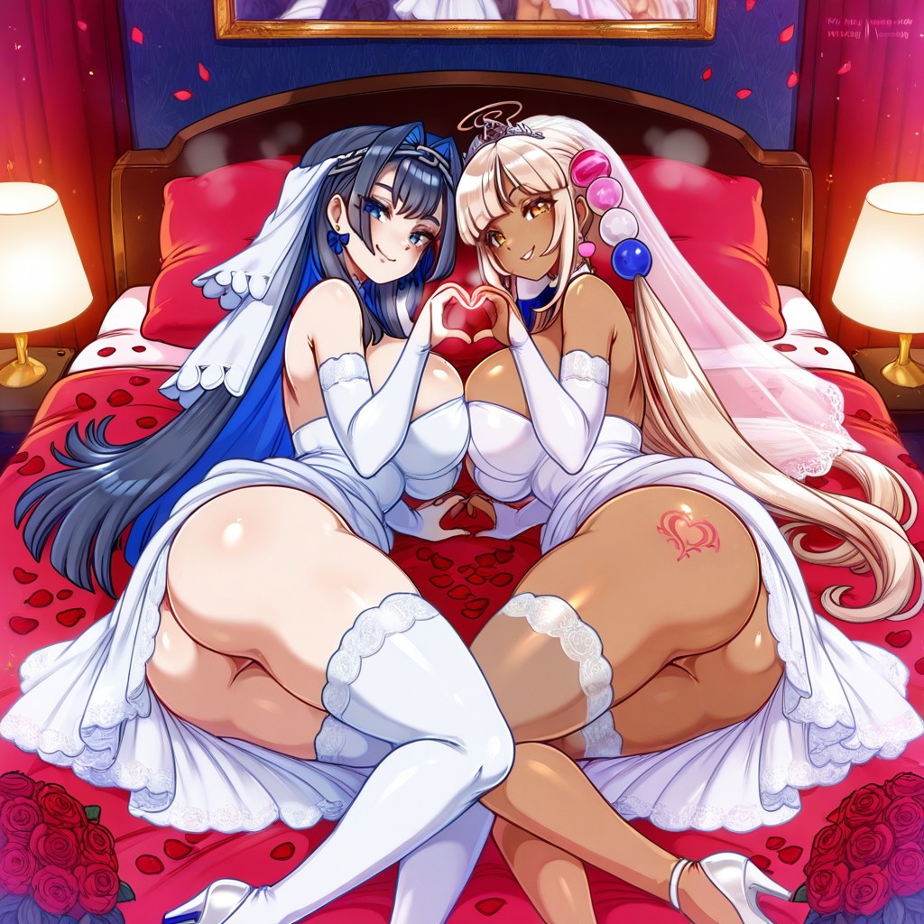 Duo, Laying, Tsukumo Sana From Hololive Hentai AI Porn