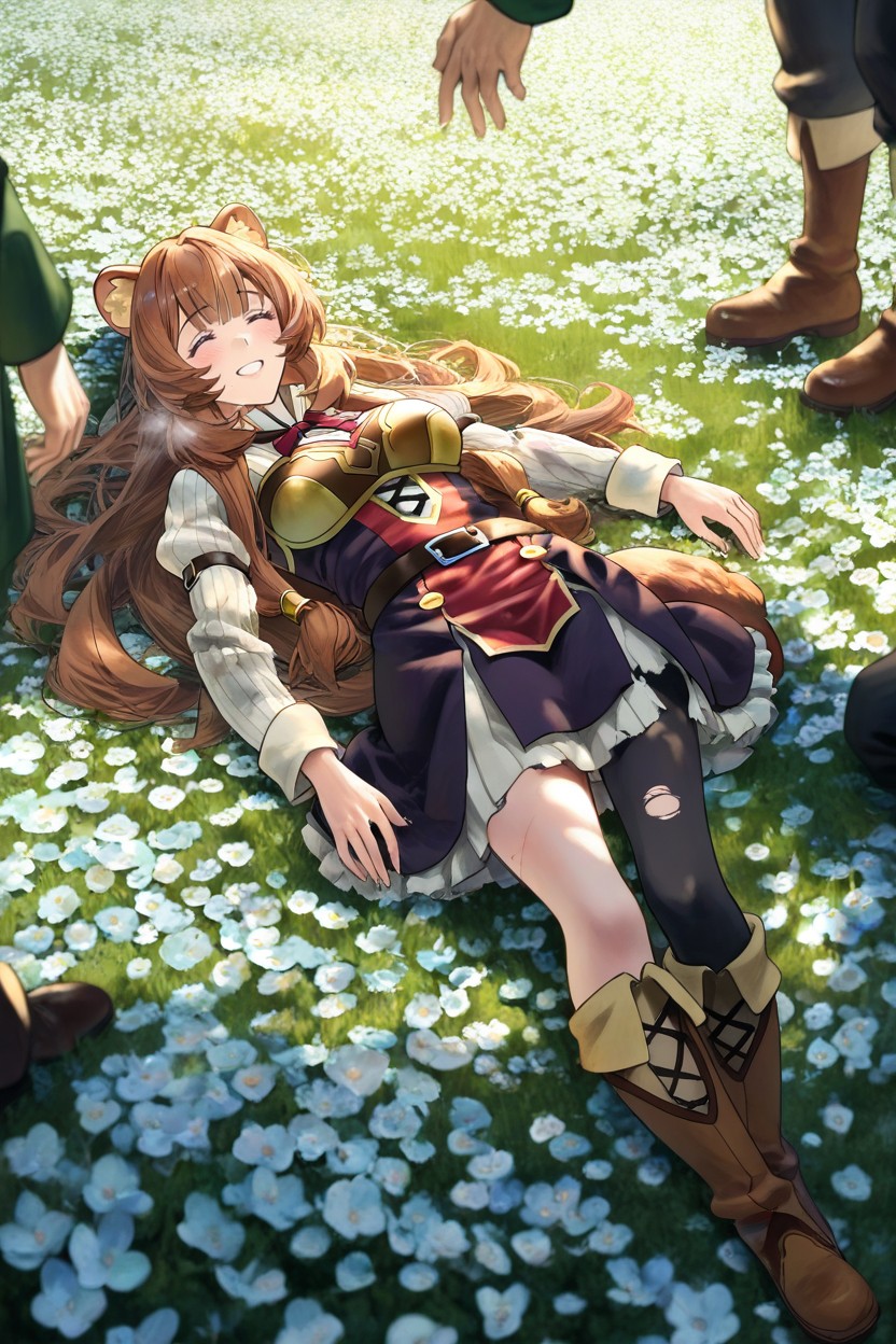 Exhaling And Inhaling Heavily, Raphtalia's Outfit Is The Same As In The Anime, Naofumi Iwatani From The Shield Hero Hentai AI Porn
