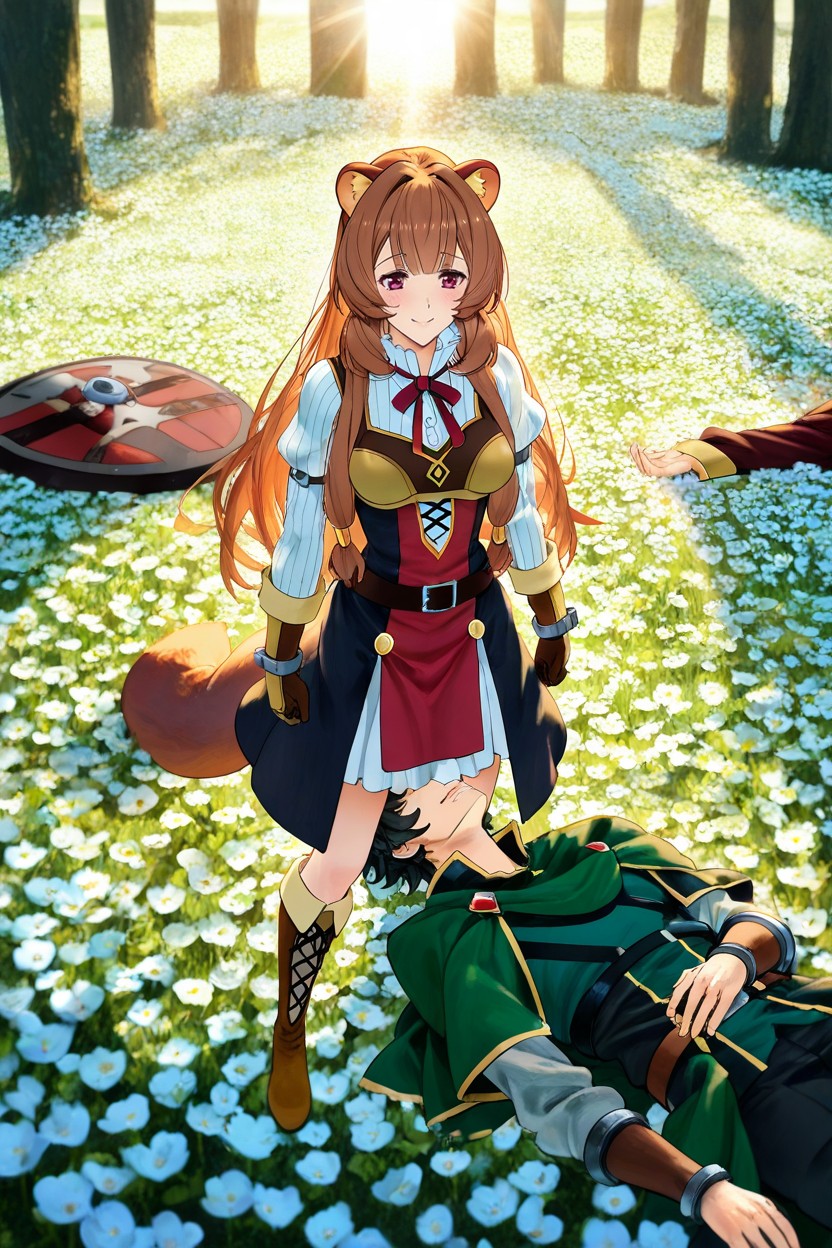 Barely Able To Stand, They Are Lying On Their Sides, Raphtalia From The Shield Hero Hentai AI Porn